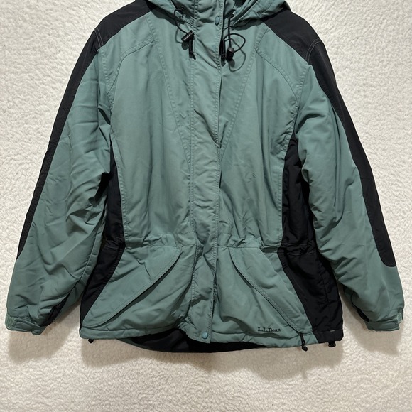 Vintage L.L. Bean Women's Rain Jacket Thinsulate Lined Coat Green Size‎ Large - Picture 5 of 16
